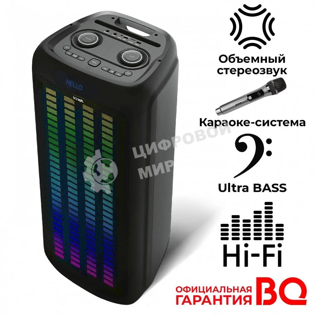 Портативная Bluetooth-колонка BQ PBS2010 черный 100 Вт