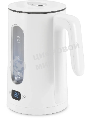 Чайник электрический Hyundai HYK-G5510 1.5 л, 2200 Вт, белый/прозрачный корпус: стекло