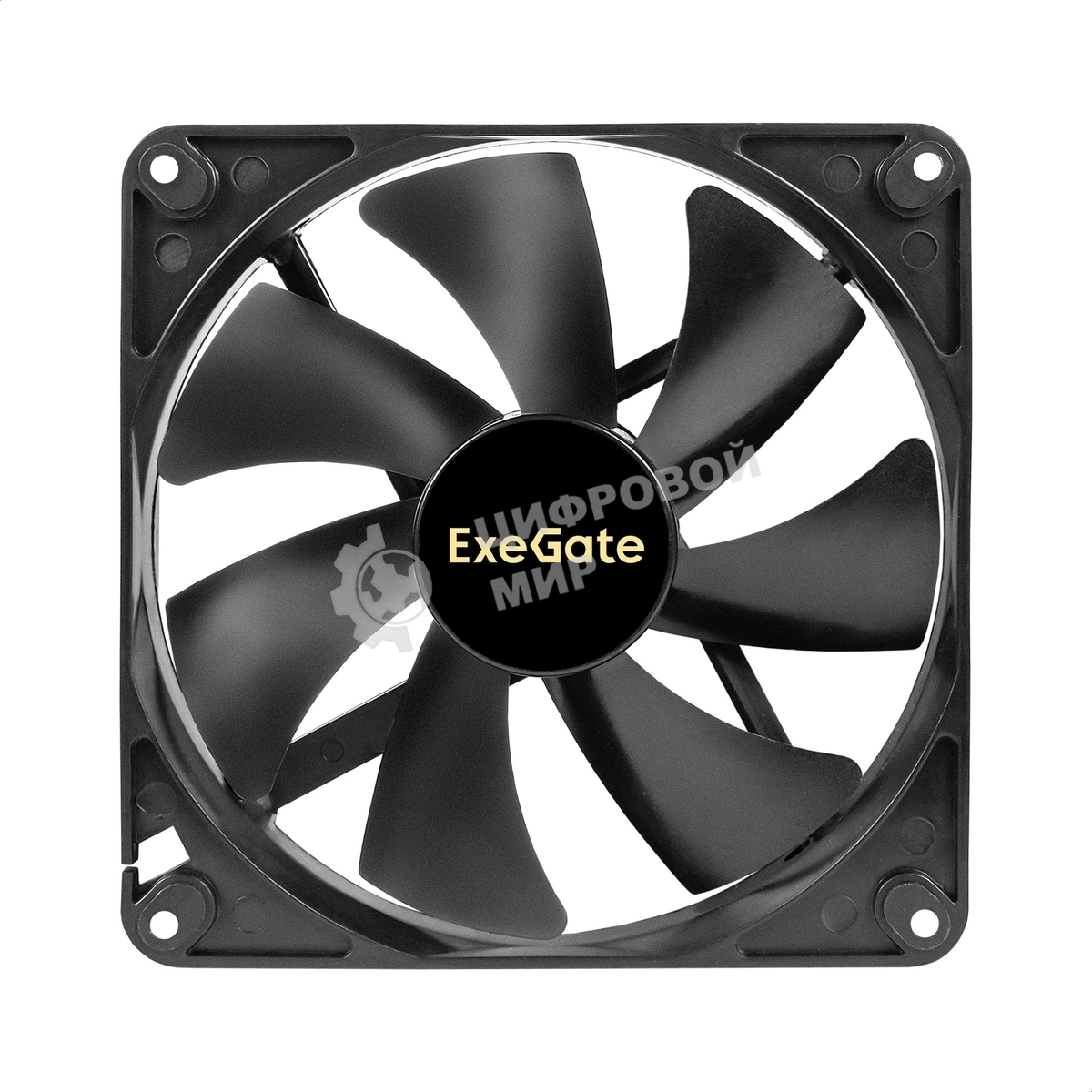 Вентилятор для корпуса ExeGate ExtraSilent ES14025S3P черный, 140 мм, 1100 об/мин, 23 дБ, 3 pin