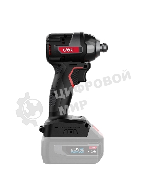 Винтоверт ударный аккумуляторный Deli DE-QZ20-1A4 (1АКБ*4А·ч + ЗУ, 20V, 200Нм, 0-3600об/мин, 0-3600уд/мин, сумка)