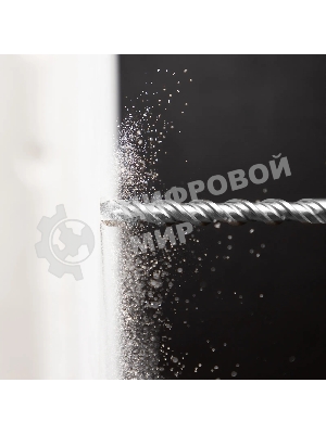 Бур по бетону Denzel двойная спираль, Cobalt W-tip, 14x310 мм, SDS PLUS