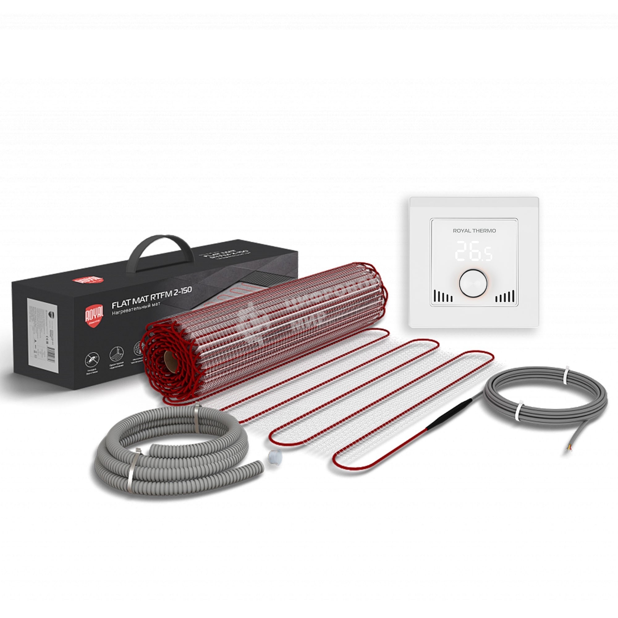 Мат нагревательный Royal Thermo Flat Mat RTFM 2-150-2 (комплект с терморегулятором RTI-16)