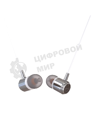 Наушники вакуумные PURE AUX разъем с МК без рег. громкости длина 1.2м More choice G51 (White)