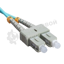 Патч-корд оптический Cabeus FOP-50-SC-SC-1m duplex SC-SC 50/125 мм OM3 1м LSZH