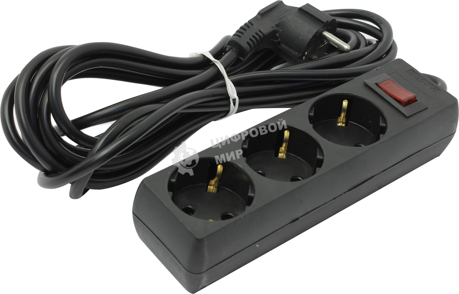 Сетевой фильтр ExeGate EX221182RUS SP-3-5B (3 розетки, 5 м, евровилка, черный)