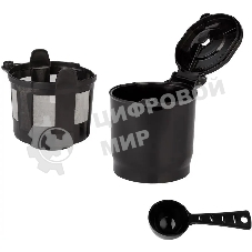 Кофеварка капельная Kitfort КТ-797 черный/нержавеющая сталь, исп. кофе - молотый, 0.42 л, 800 Вт.