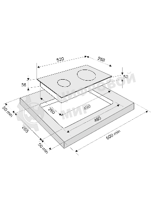 Индукционная варочная панель Krona ERDE 30 BL 2BFTS черный