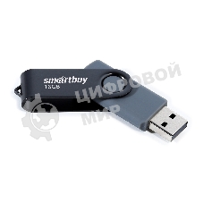 Флешка USB Smartbuy Twist Black (SB016Gb2TWK), 16Gb, USB 2.0, R/W 15/5, черный