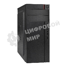 Компьютерный корпус Miditower ExeGate AA-440-UNS500 (ATX, БП UNS500 с вент. 12см, 2*USB, аудио, черный)
