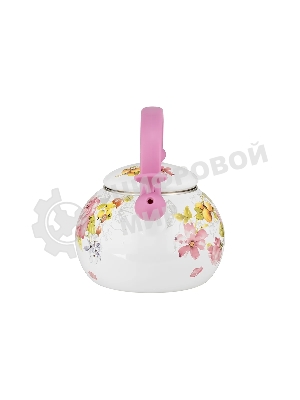 Чайник для плиты LR00-20 LARA (эмаль) PINK 2.5 л, индукционное дно, свисток, автоподъем крышки