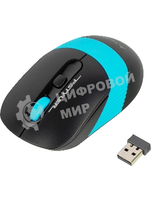 Комплект клавиатура+мышь A4Tech FStyler FG1010 беспроводной, USB, 2000 DPI, чёрный/синий