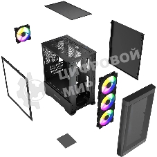 Корпус PowerCase Mistral Micro A13B, Micro-Tower, чёрный