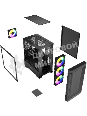 Корпус PowerCase Mistral Micro A13B, Micro-Tower, чёрный