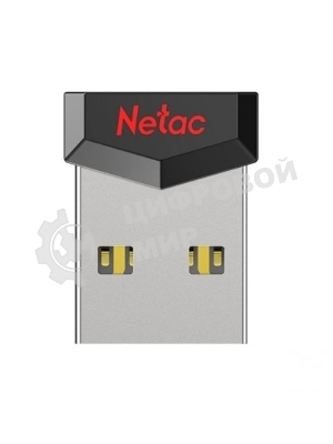 Флешка USB Netac UM81 (NT03UM81N-004G-20BK), 4Gb, USB 2.0, R/W 30/10, черный/красный