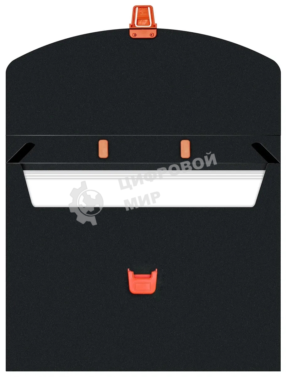 Папка-портфель Бюрократ Black Opal BLPP01OR 1 отделение, A4, пластик, 0.7мм, черный/оранжевый