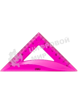Набор линеек Deli EG00402 Pioneer, пластик, длина 20см, ассорти, флуорисцентный, в комплекте: линейка 20см / треугольник 2шт / транспортир, пластиковый пакет с европодвесом