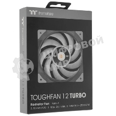 Вентилятор для корпуса Thermaltake TOUGHFAN 12 Turbo черный, 120 мм, 2500 об/мин, 28.1 дБ, 4 pin