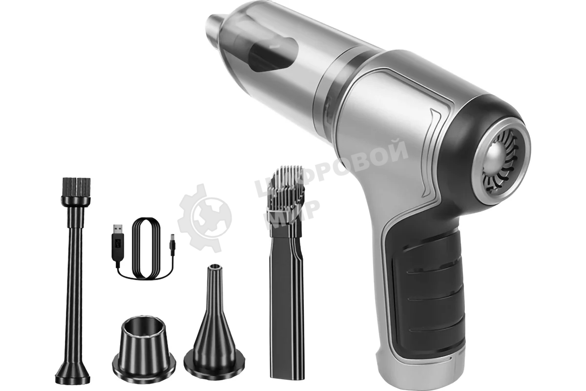 Пылесос ручной QUMO VaccoPM 7AU серый/черный, 65 Вт, уборка сухая, пылесборник контейнер 0.2 л