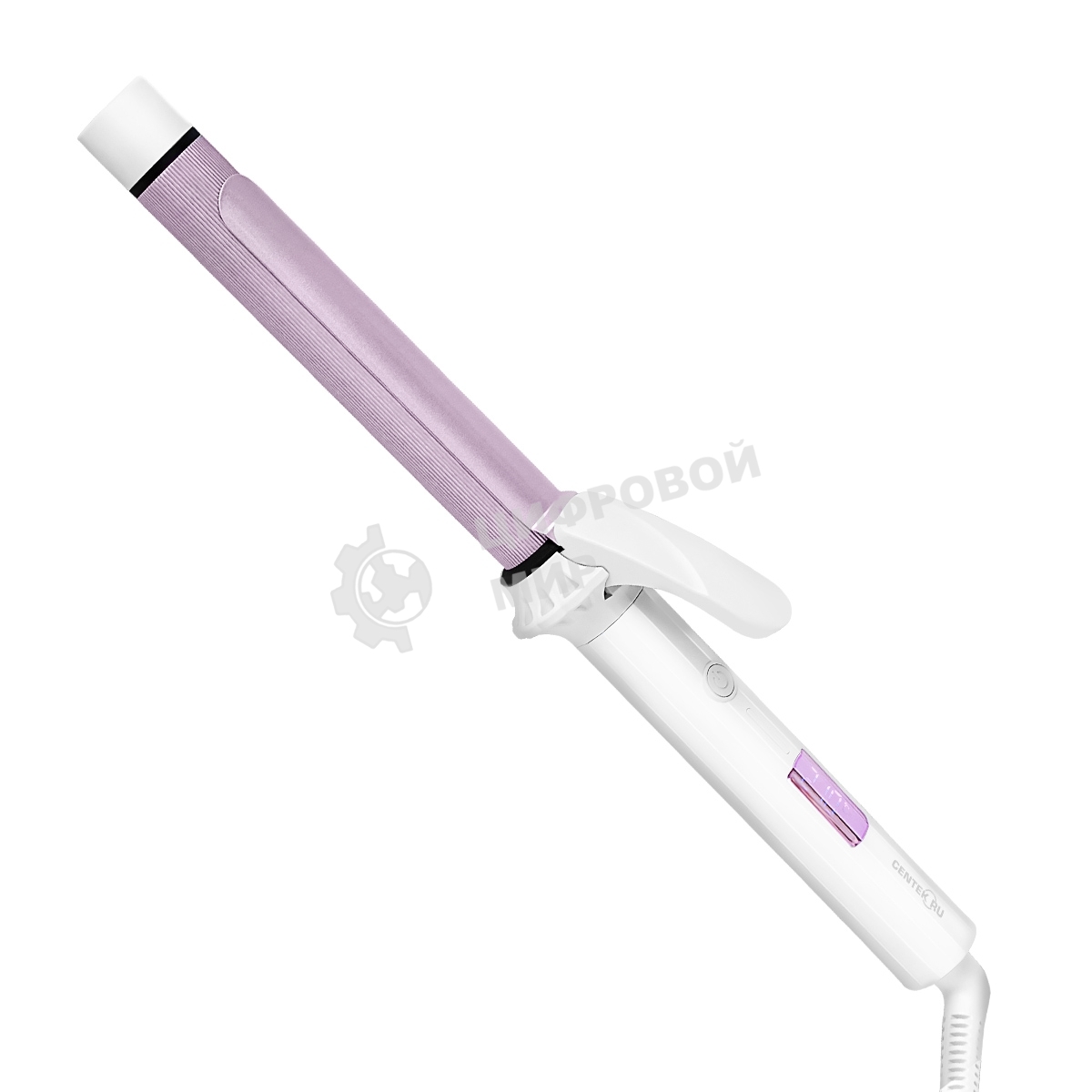 Щипцы для завивки волос Centek CT-2096 белый/сиреневый, 25 мм, 210 °C, 5 режимов