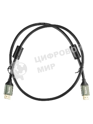 Кабель аудио-видео Buro HDMI (m)/HDMI (m) 1м. феррит.кольца Позолоченные контакты черный (BHP-HDMI-2.1-1G)