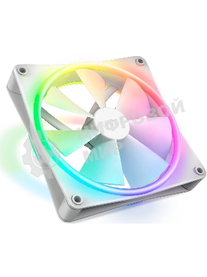 Вентилятор для корпуса Case Cooler NZXT F140 RGb Duo (140x140x25мм, 4-pin PWM, RGb, 84.75CFM, 36dBA, 1800RPM, белый)