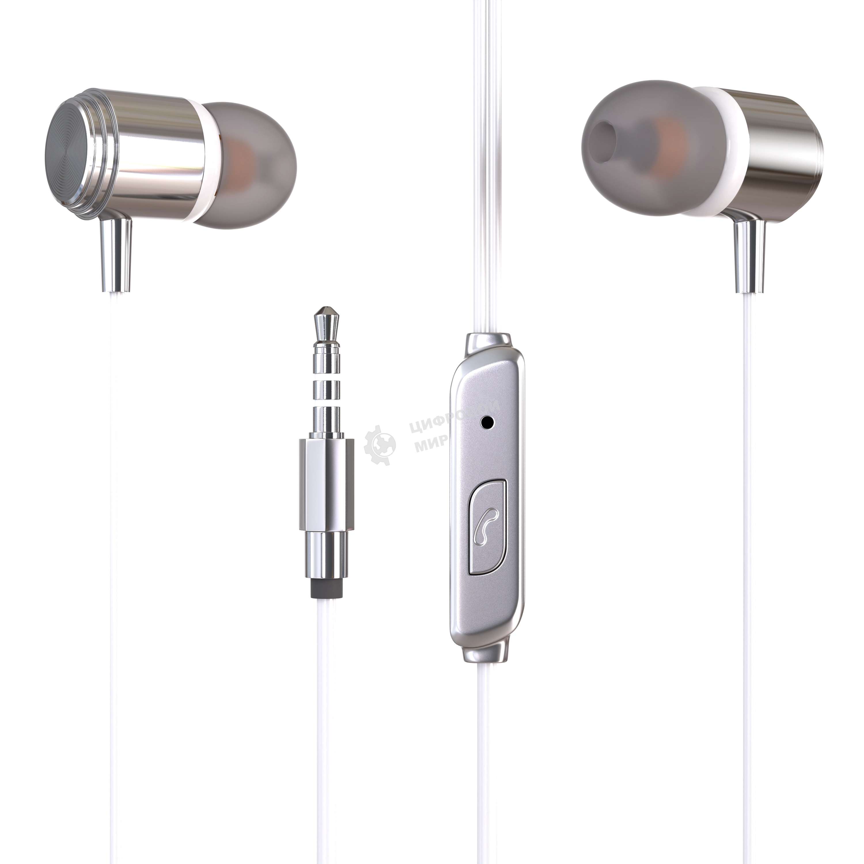 Наушники вакуумные PURE AUX разъем с МК без рег. громкости длина 1.2м More choice G51 (White)