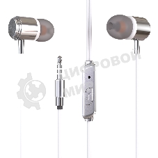 Наушники вакуумные PURE AUX разъем с МК без рег. громкости длина 1.2м More choice G51 (White)