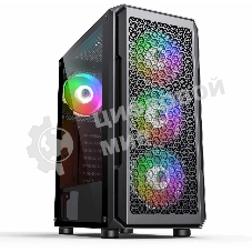 Компьютерный корпус Accord 3338 черный без БП ATX 1xUSB2.0 1xUSB3.0 1xUSB3.1 audio bott PSU