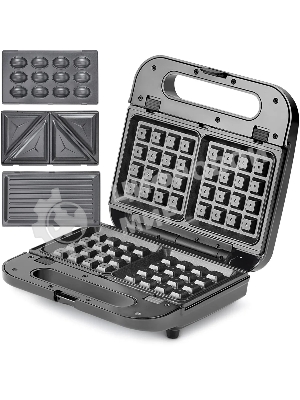 Вафельница Vitek Мощность 800 Вт.Сэндвичница, Вафельница, Гриль, Орешница.