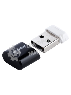 Флешка USB Smartbuy LARA Black (SB64GbLARA-K), 64Gb, USB 2.0, R/W 15/5, черный/белый
