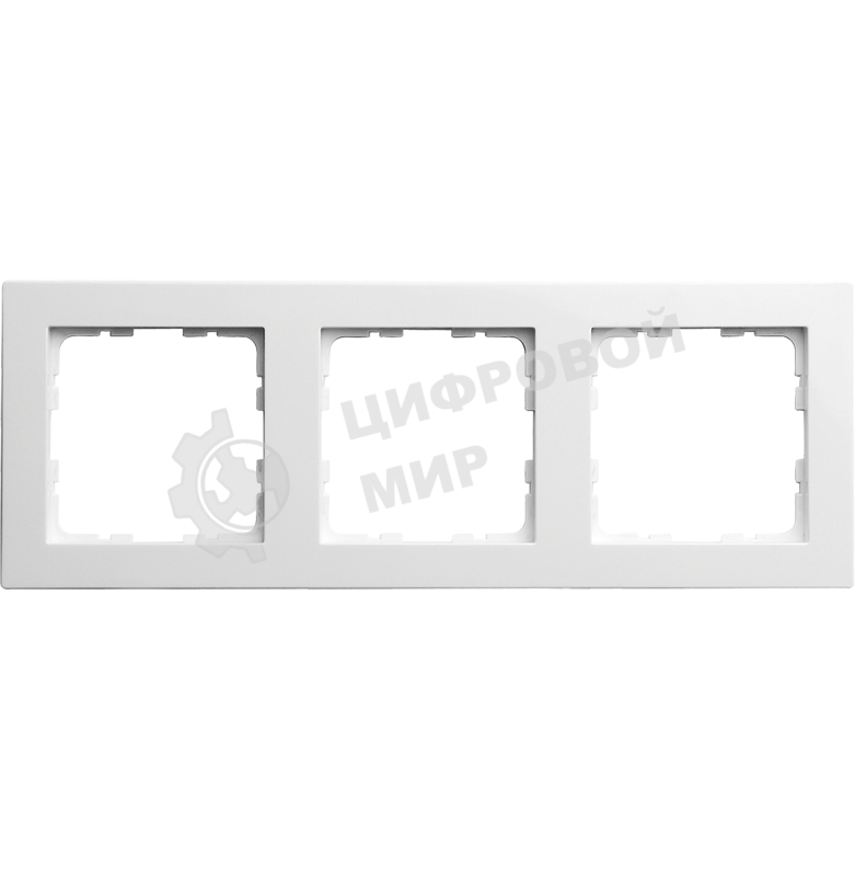 Рамка Jasmart 3-м G-Classic белый глянцевый