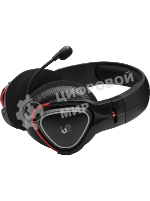 Гарнитура Bloody MR720 чёрный, беспроводная + проводная, радиоканал/Bluetooth/mini jack 3.5 мм, до 44 ч, подсветка