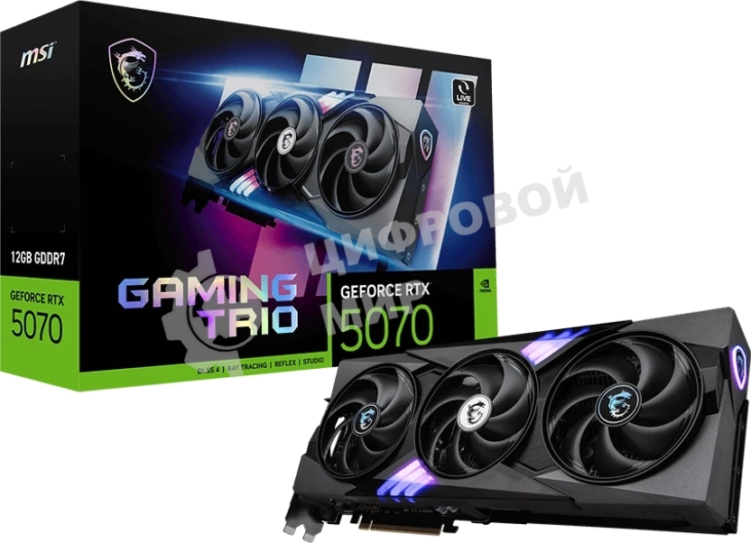 Видеокарта MSI GeForce RTX 5070 12G GAMING TRIO