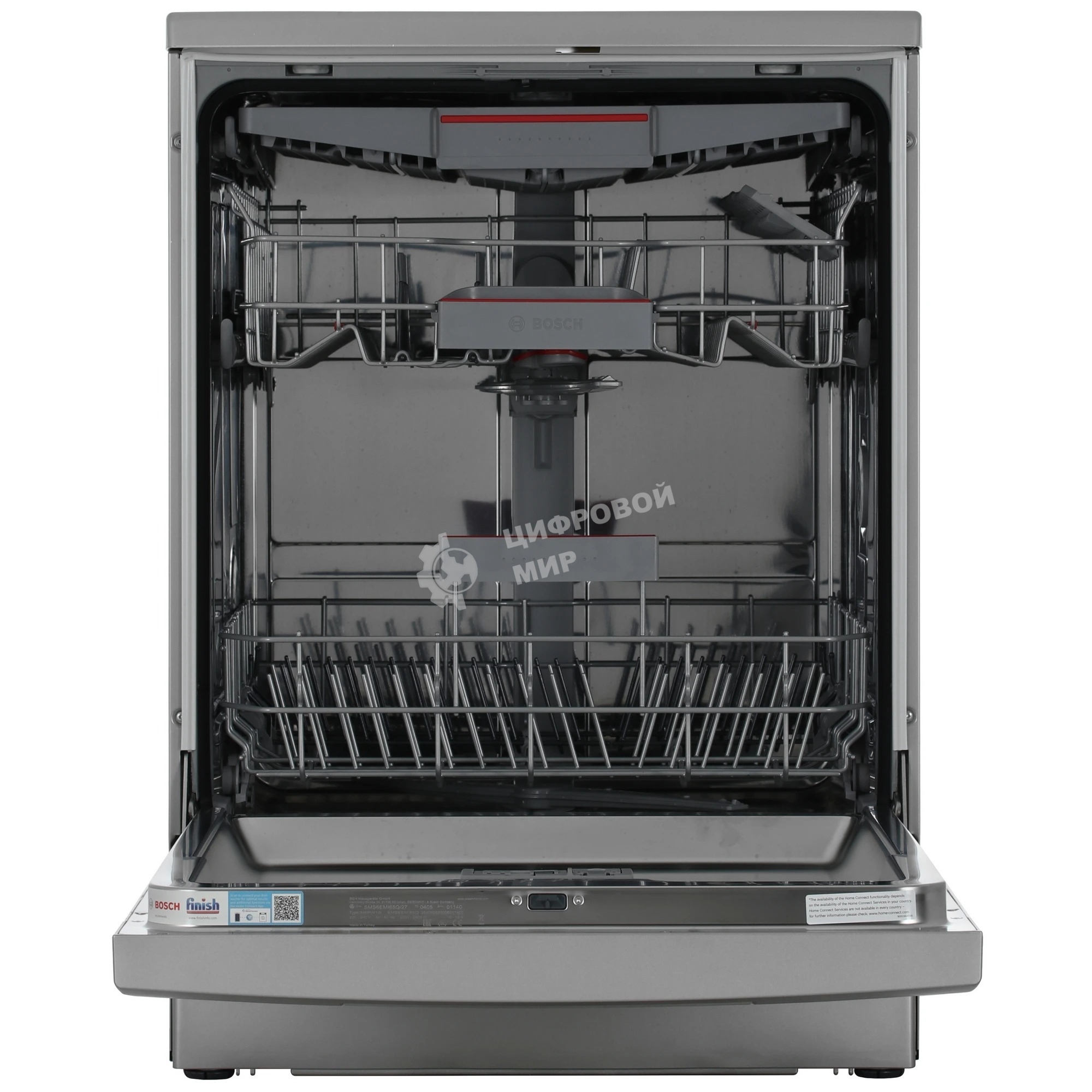 Посудомоечная машина Bosch SMS6EMI65Q, нержавеющая сталь, 60 см, 13 компл., 46 дБ, класс A