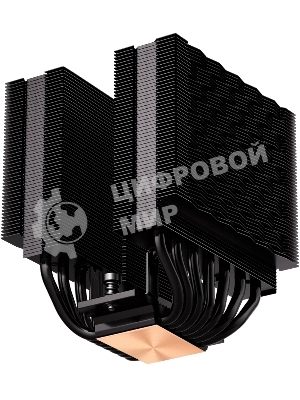 Кулер для процессора PCCooler RT720 TC ARGB BK (270W, 4-pin PWM, 157.5mm, Al/Cu, 7x6mm, ARGB, 2x120mm, 73.32CFM, 34.9dBA, 2200RPM, S: 1851/1700/1200/115X, AM5/AM4, black)