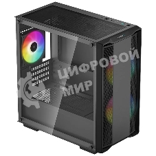 Компьютерный корпус DeepCool CC360 ARGb (R-CC360-BKAPM3-G-1) (mATX, без БП, 2xUSB, с окном)