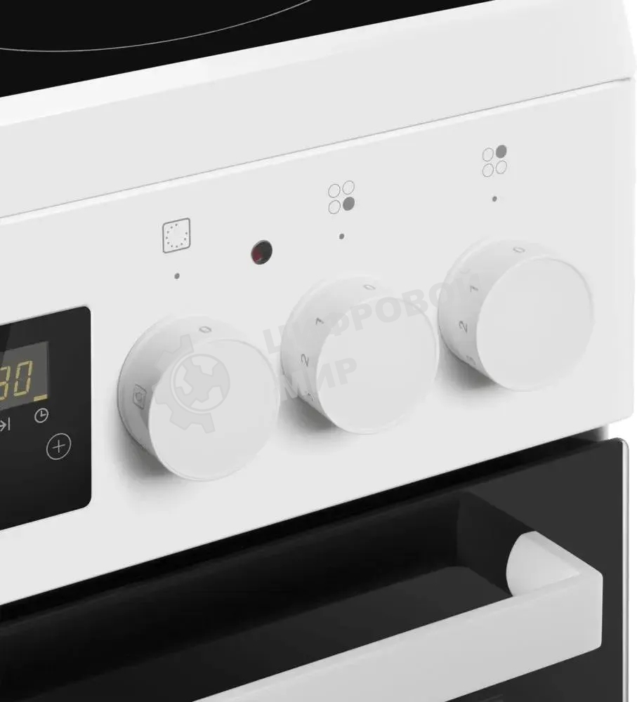 Плита электрическая Maunfeld MEC55CW08D белый, конфорок 4 шт, духовка 60 л, 50 см x 85 см x 60 см