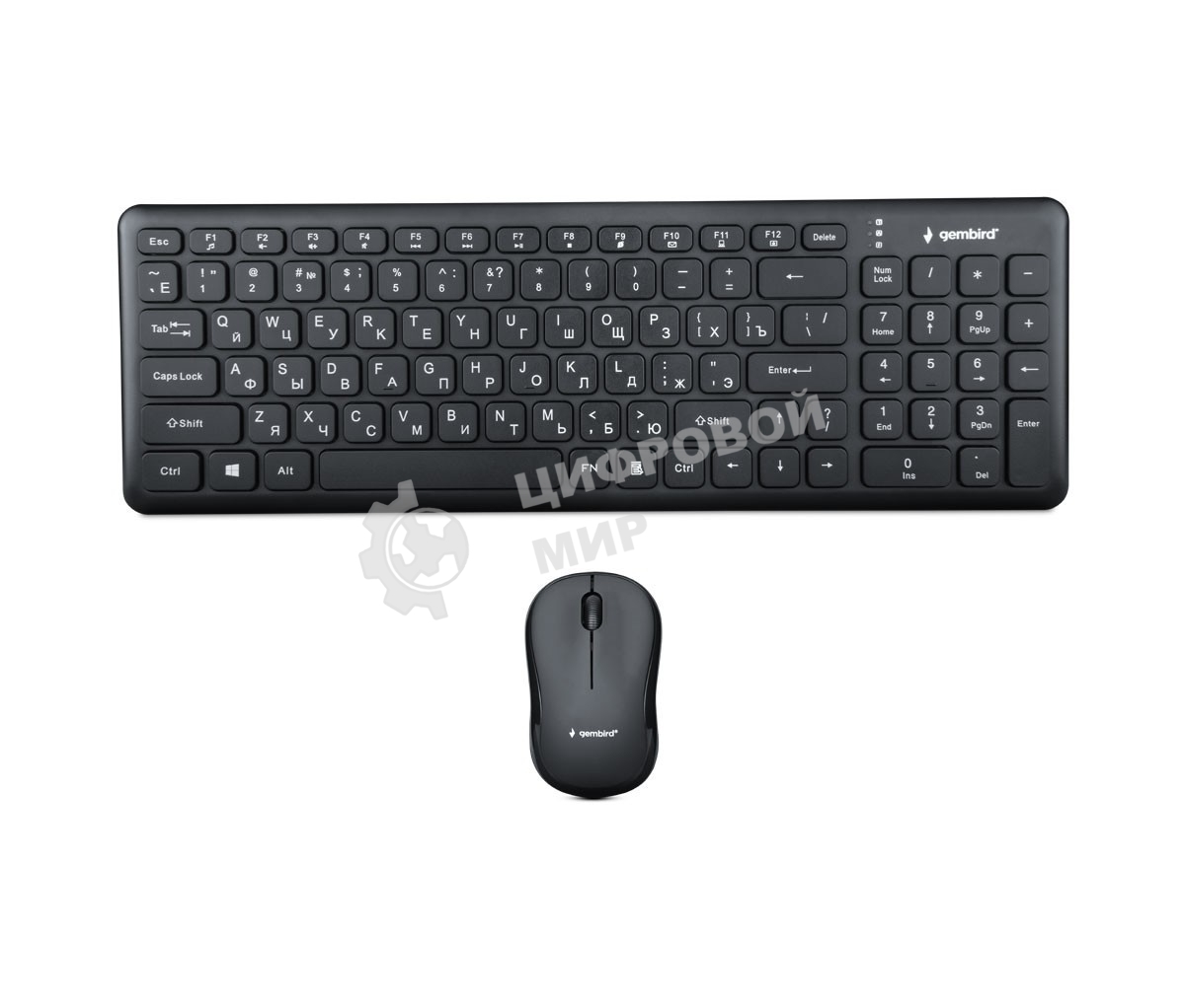 Комплект клавиатура+мышь беспроводные Gembird KBS-9200, 2.4ГГц