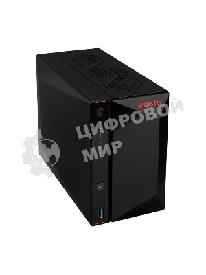 Сетевой накопитель ASUSTOR AS5402T 2-Bay NAS/Media player/Intel Celeron N5105 2.0GHz up to 2.9GHz, 4Gb SO-DIMM DDR4, noHDD(HDD,SSD),/2x 2,5Gb (LAN)/3xUSB3.2,HDMI; 90IX01R1-BW3S20
