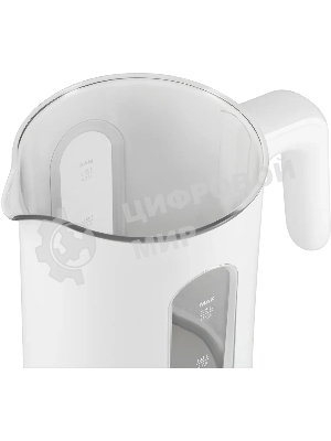 Чайник электрический Hyundai HYK-G5510 1.5 л, 2200 Вт, белый/прозрачный корпус: стекло