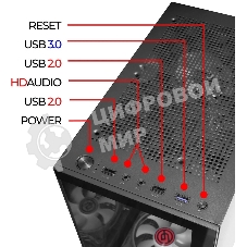 Компьютерный корпус Ginzzu CL305 FAN 3*12LC4 FRGb