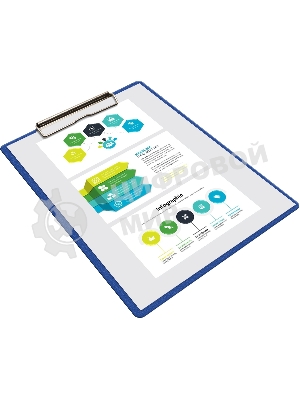 Папка-планшет Silwerhof Eco A4 пластик 1мм синий