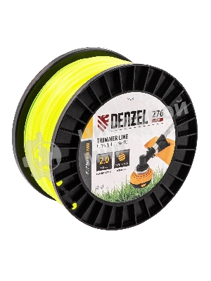 Леска для триммера Denzel круглая, 2,0мм х 276м, на DIN катушке FLEX CORD