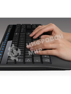 Комплект клавиатура+мышь Logitech MK345 беспроводной, USB, 1000 DPI, чёрный/серый