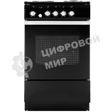 Плита электрическая De Luxe 5004.12э черный, конфорок 4 шт, духовка 46 л, 50 см x 85 см x 50 см