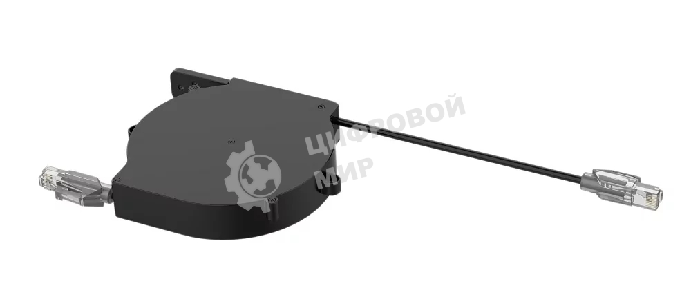 Кабельный ретрактор Wize Pro WRTS-CAT6-RT cat.6 с коннектором RJ45, для установки в архитектурный лючок серии WRTS, выдвижение 80 см