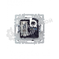 Розетка телевизионная двойная TV+RJ45 IEK BRITE РТВ/РК12-БрС кат.5E сталь