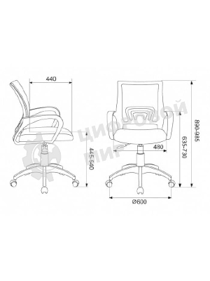 Кресло Бюрократ CH-695NLT темно-серый/черный, сетка/ткань, 120 кг, механизм качания