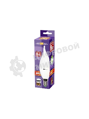 Лампа светодиодная JazzWay PLED-SP CA37 9Вт свеча 3000К теплый белый E14 820лм 230В
