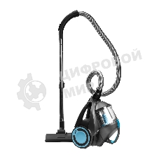 Пылесос Galaxy Line GL 6224 серый/голубой, 300/2400 Вт, уборка сухая, пылесборник контейнер 2 л